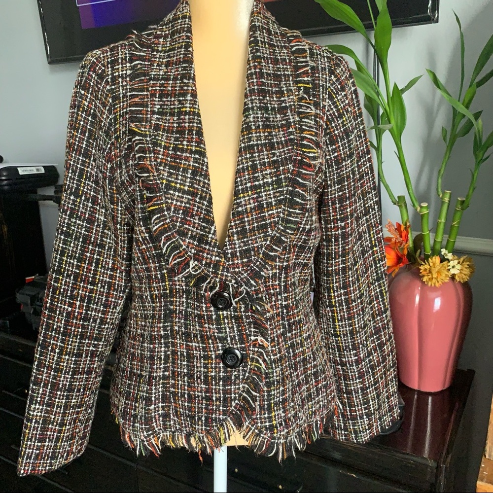 ROBERT LOUIS MULTICOLORED CONFETTI TWEED JACKET/BLAZER SIZE L
